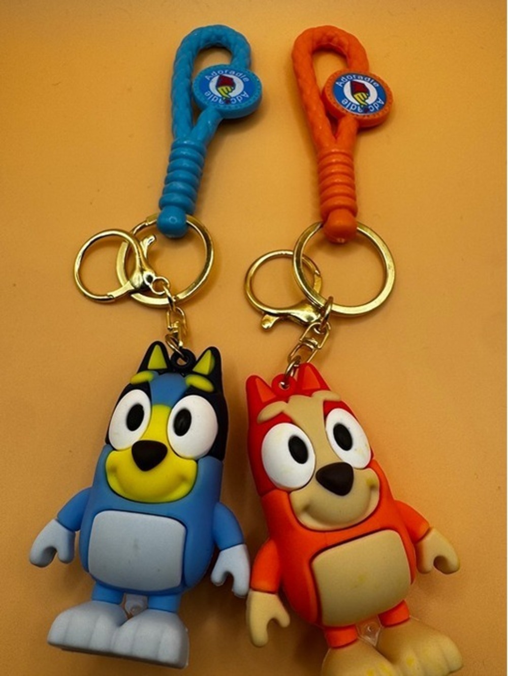 Bluey and Bingo Dog Cartoon Keychains Set of 2 - New Keychain Bundles! New